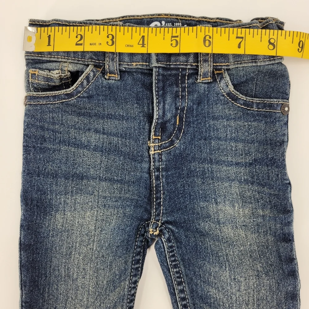 Oshkosh B'gosh Jeans Size 9mo Straight Leg Stretch Denim Adjustable Waist